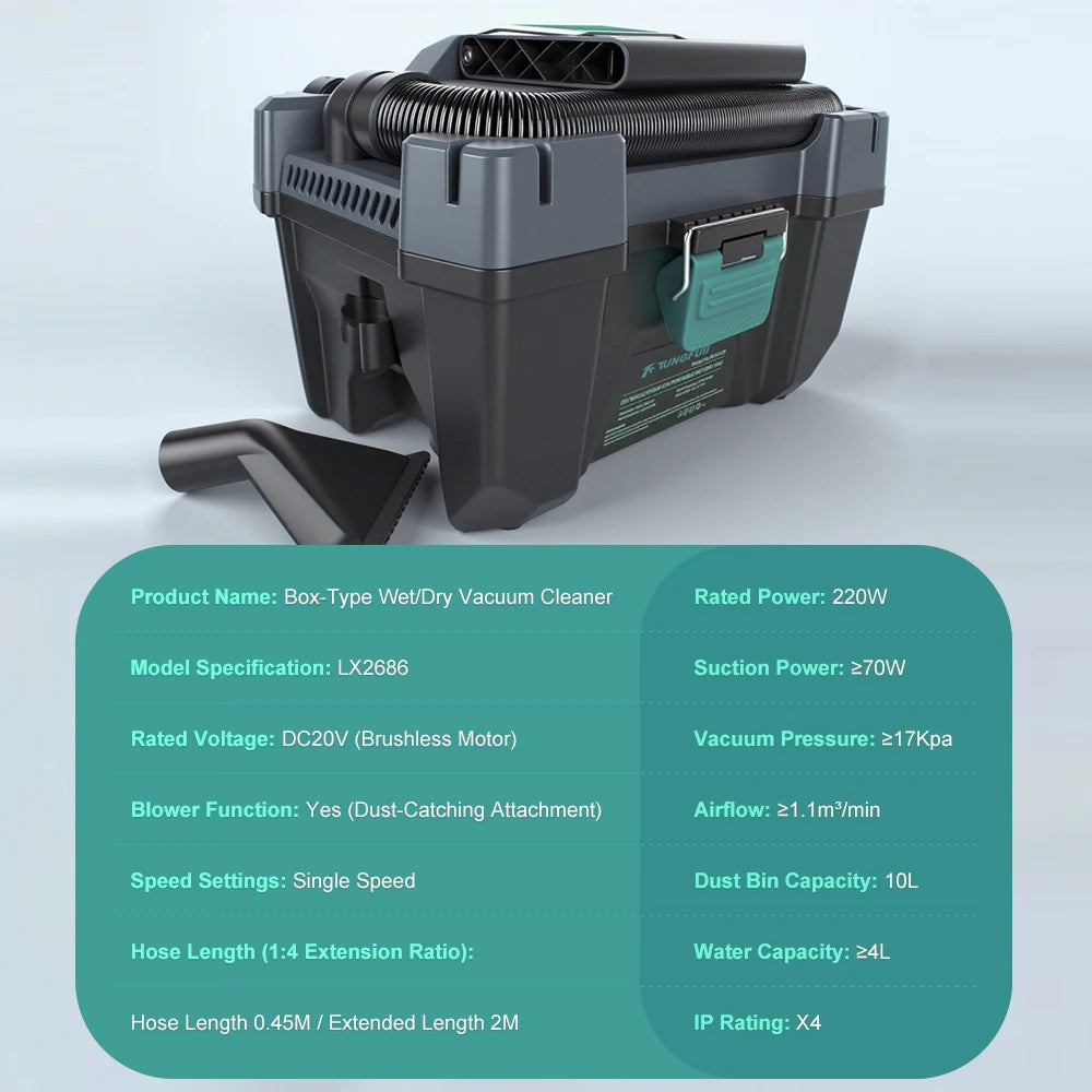 Brushless Vacuum Cleaner 17000PA Wet Dry Vacuum Cleaner Household Industrial Dust Collector Cleaning Tool for DeWalt 20V