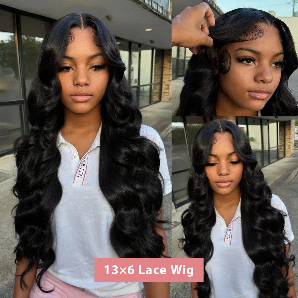 30 Inch 13x6 HD Transparent Lace Frontal Wigs Body Wave Human Hair 13x4 Lace Front Wig 5x5 Glueless Closure Wigs For Women