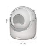 Self-Cleaning Plastic Cat Box Eco-friendly Design 10kg Weight 10L Capacity Square Design Automated Smart Sandbox