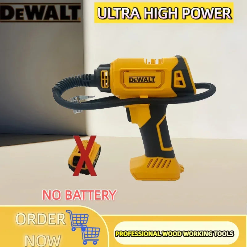 Dewalt Air Compressor Automatic with Digital Pressure Gauge for Car Tire Inflator Cordless Rechargeable Handheld Electric Pump