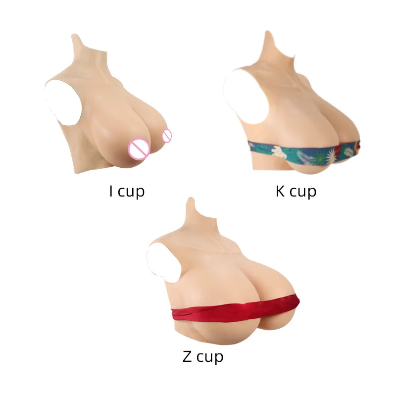 Large Realistic Silicone Fake Boobs Z Cup Big Breast Forms Huge Enhancer Drag Queen Transgender Shemale Crossdress Prothesis