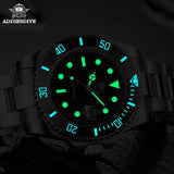 ADDIESDIVE Stainless Steel Watch Men's European and American Business Casual Quartz Watch 200M Waterproof Outdoor Analog Watches