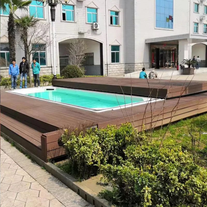 Automatic Electric Pool Cover Remote Control Retractable Swimming Pool Safety Protection Shield Heavy Duty Cover New Style