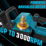 Brushless Electric Hedge Trimmer 3000RPM Cordless Garden Bush Trimmer 180°Rotatable Handle Power Tool For Makita 18V Battery Pin