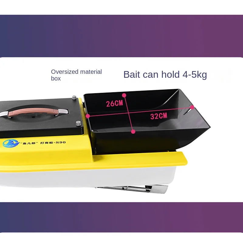 Factory  Sonar Yuerlang S90 Brushless Big Nesting Bait Boat 12V High Power GPS Automatic Return Plastic 6kg Load