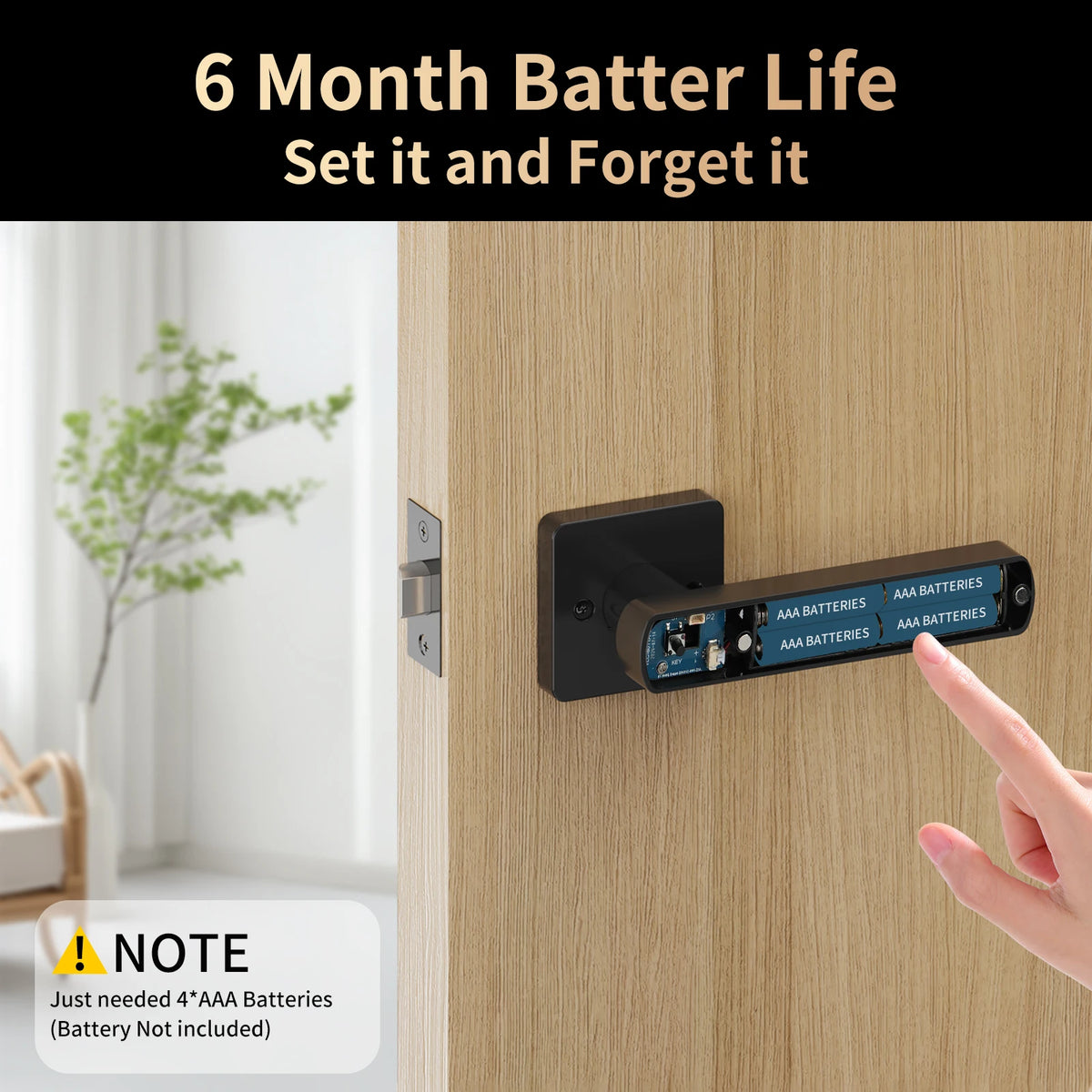 Viladepot Smart Lock Fingerprint Door Lock App Control Passcode Unlock Electronic Touchscreen Keypad