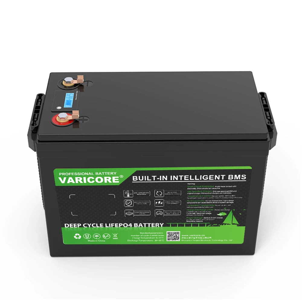 VariCore 48V/58.4V 50Ah LiFePO4 Battery 16 Strings Lithium Iron Phosphate High Power Alternator Solar Energy Golf Cart Yacht