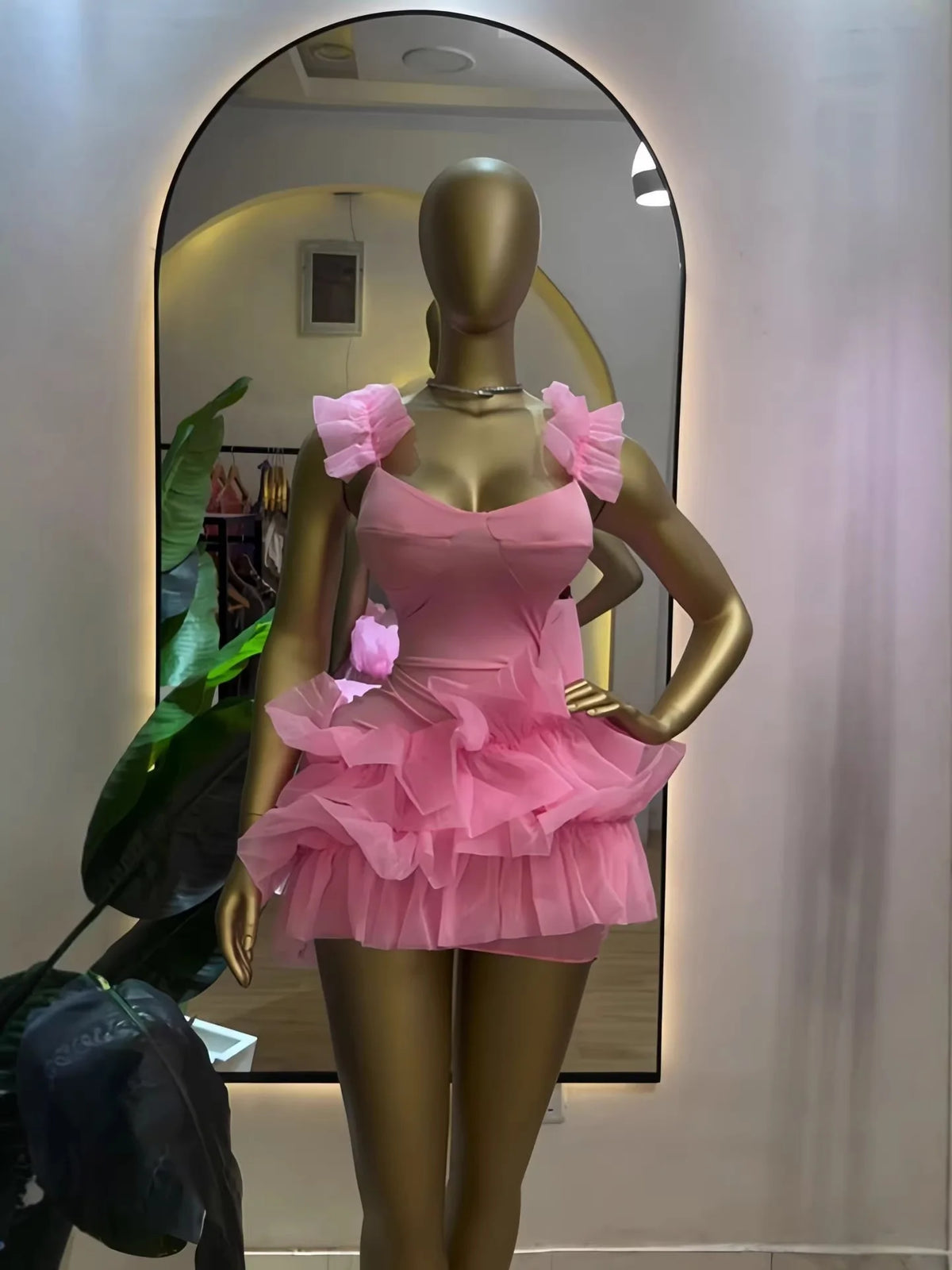 2026 New in Women Luxury Sexy Dress Elegant Birthday Party Trendy Dresses Tierred Ruffled Hem Tank U-Neck Sleeveless Mini Dress
