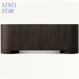 Living Room High End Minimalism Style Solid Oak Modern Room Furniture Wood Sideboard
