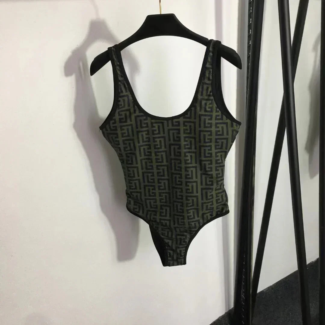 2025 Summer New Women's Printed Sexy Hanging Neck Strap Adjustable Split Bikini