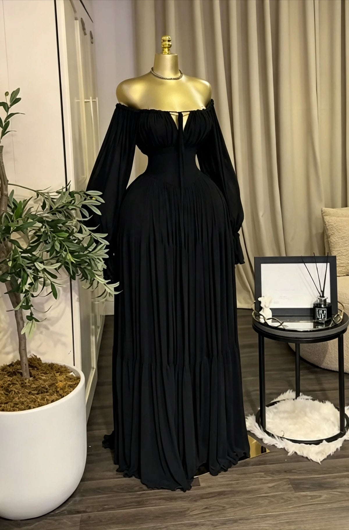 CM.YAYA 2026 Fall Winter Women Long Sleeve Slash Neck Long Maxi Dress Slim Evening Birthday Trendy Sexy Vacation Party Dresses