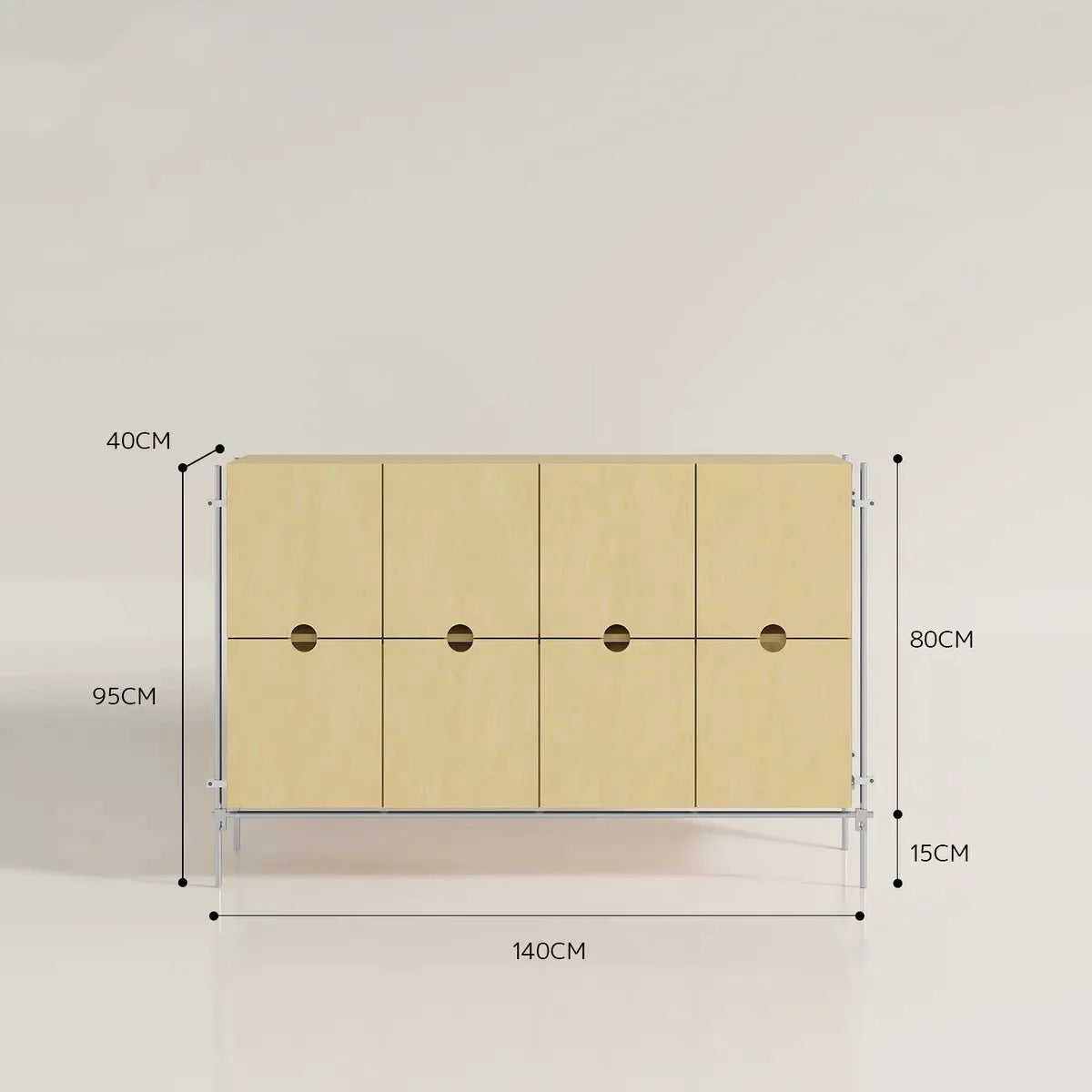 Birch marine board sideboard, industrial style dining room living room storage cabinet drawer living room multi-layer wall stora
