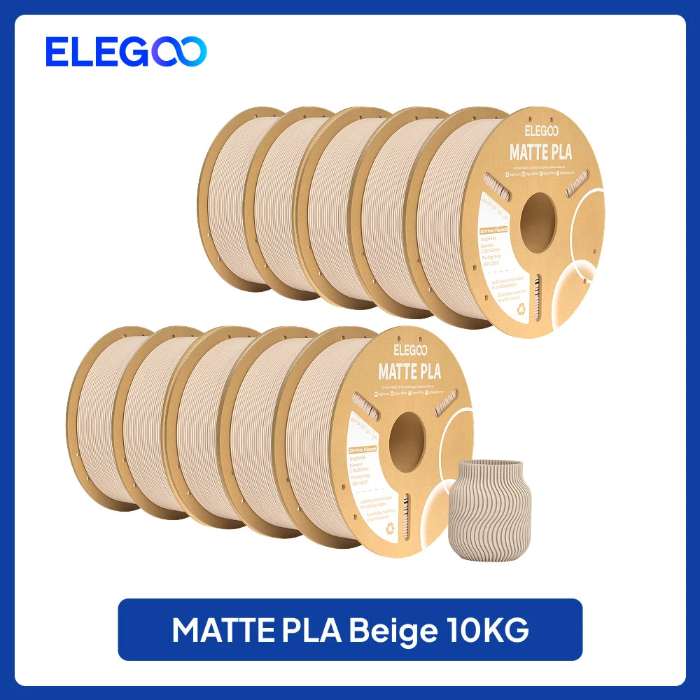 ELEGOO 4KG/5KG/10KG 1.75mm Matte PLA Filament