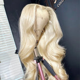 220% Density Human Hair Wigs Blonde 613 Lace Front Wigs 13x4 Body Wave