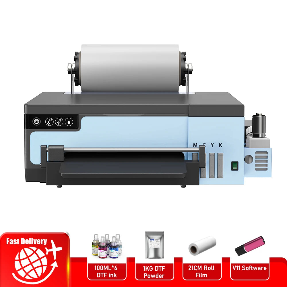A4 A3 DTF Printer with XP600 printhead With DTF Powder Shaker Machine for DIY T-Shirt printing machine A3 Textiles fabric print
