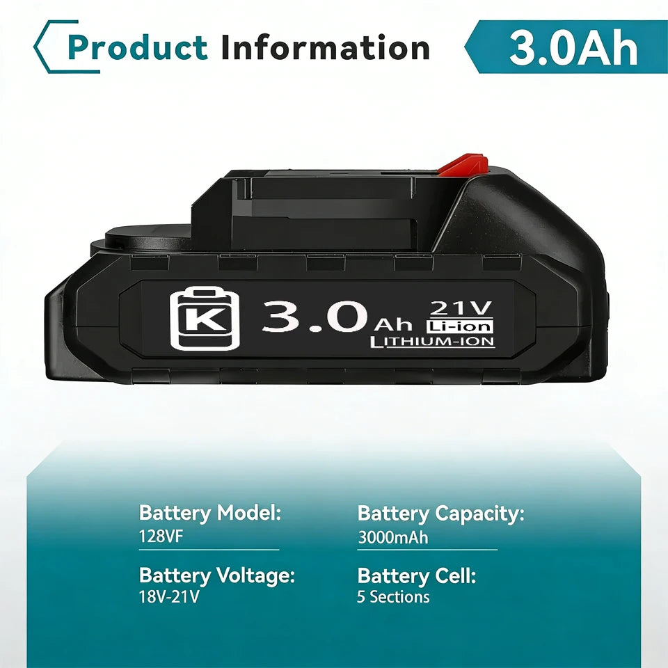 18V 21V MAX 3.0 6.0 9.0Ah Rechargeable Lithium Battery for Makita BL1830 BL1840 BL1850 High Capacity Electric Drill Battery