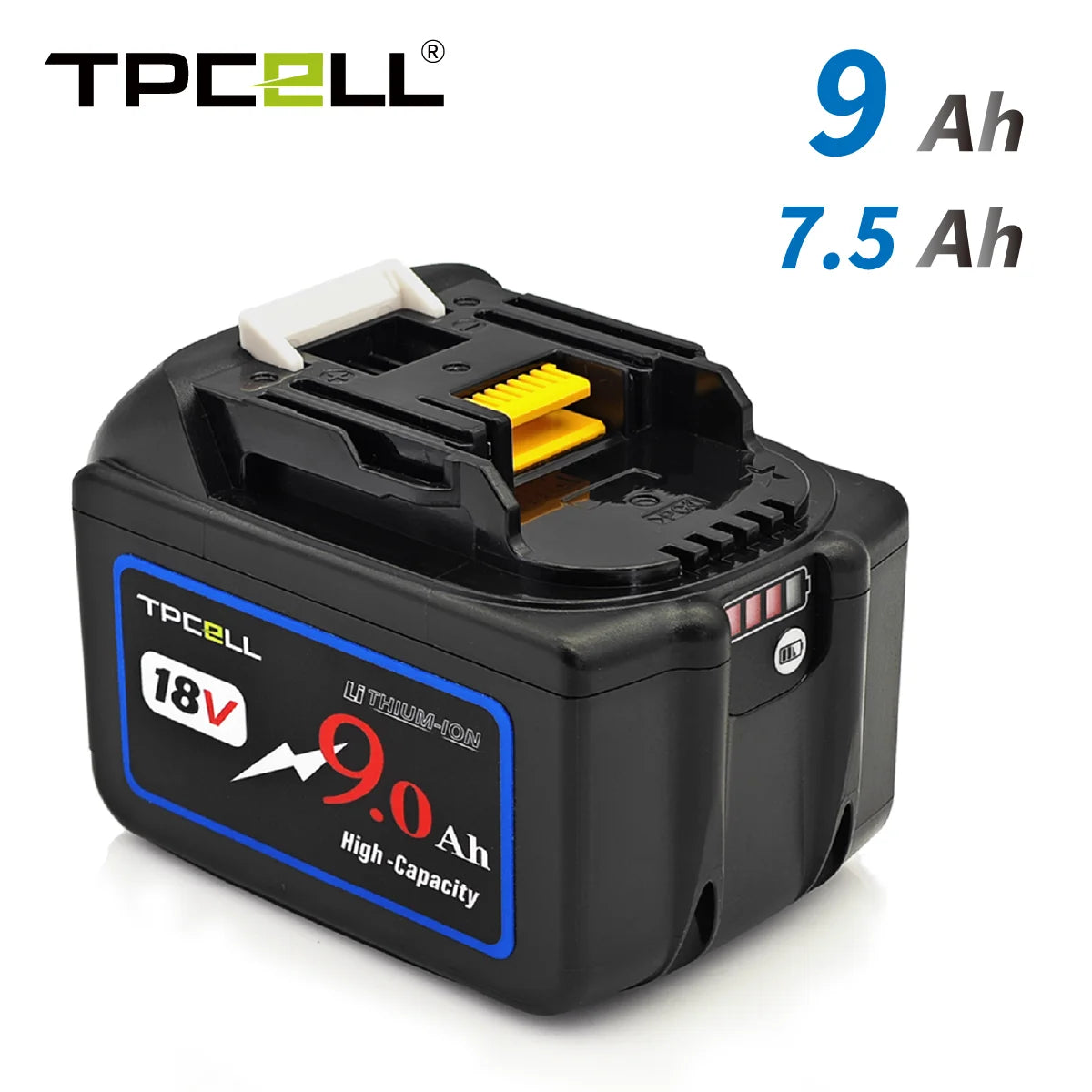 TPCELL 18V 7.5AH/9AH For Makita 18V Battery Power Tools Li-ion Replacement LXT BL1850 BL1840 for 18 V Screwdriver with bms