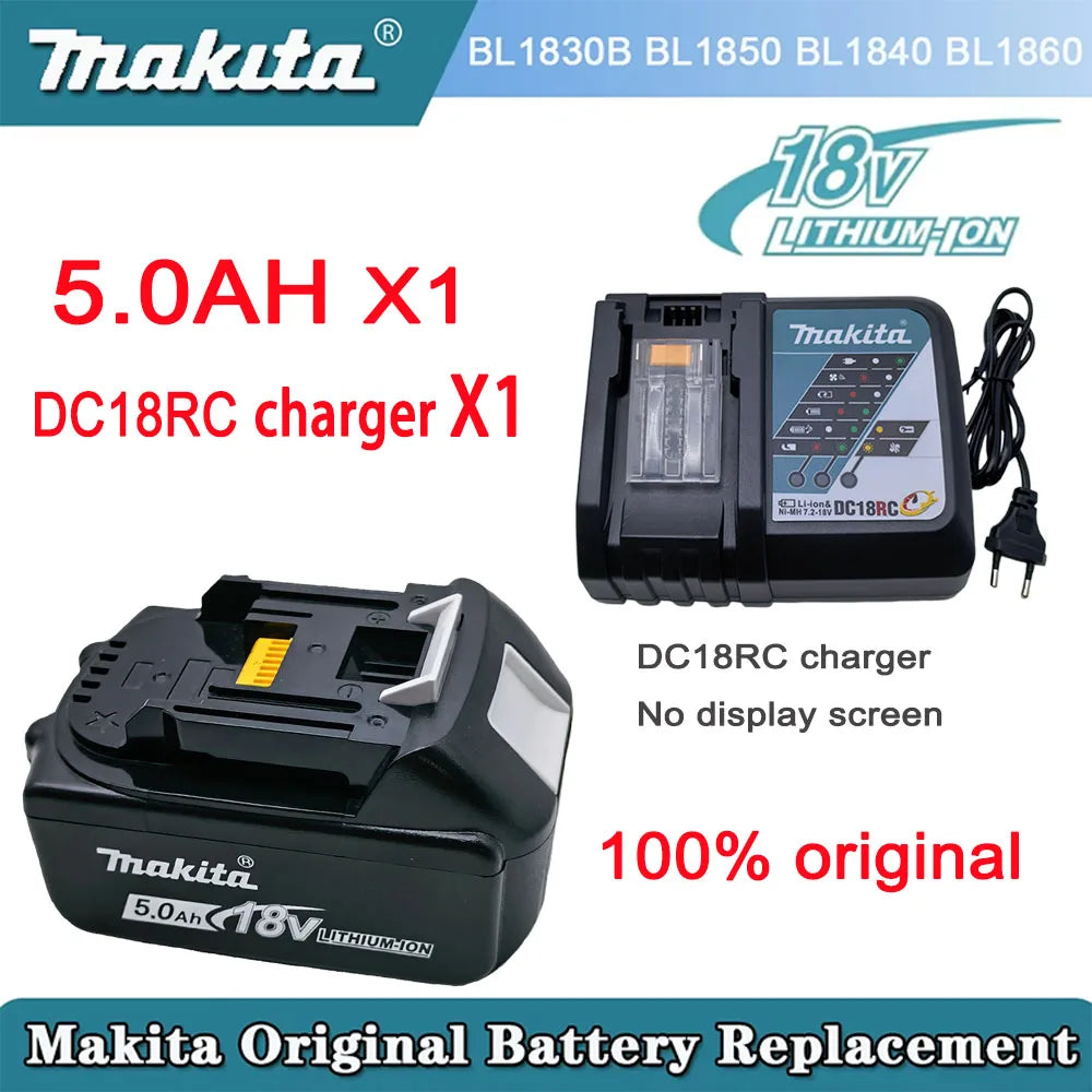 Makita Original DC18RC Li-ion Battery Charger With LED Display 14.4V 18V Bl1830 Bl1430 Dc18Ra Electric Power DC18Rct 3A Charging