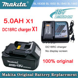 Makita Original DC18RC Li-ion Battery Charger With LED Display 14.4V 18V Bl1830 Bl1430 Dc18Ra Electric Power DC18Rct 3A Charging