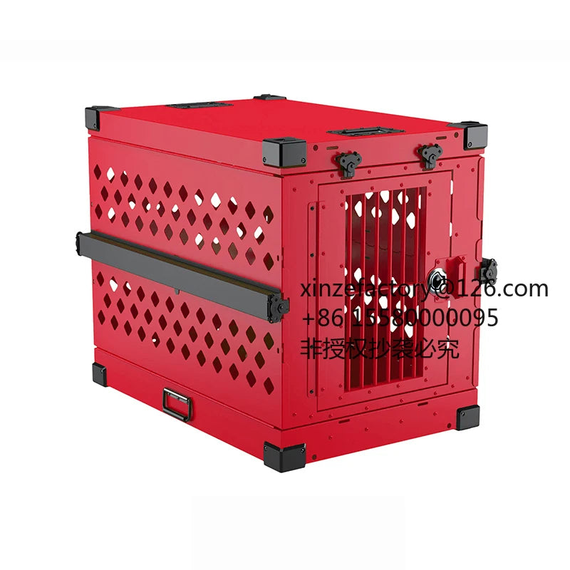 Customizable Kennel Crate Quality Assurance Aluminum Heavy-duty Folding Pet Cage Stackable Commercial Dog