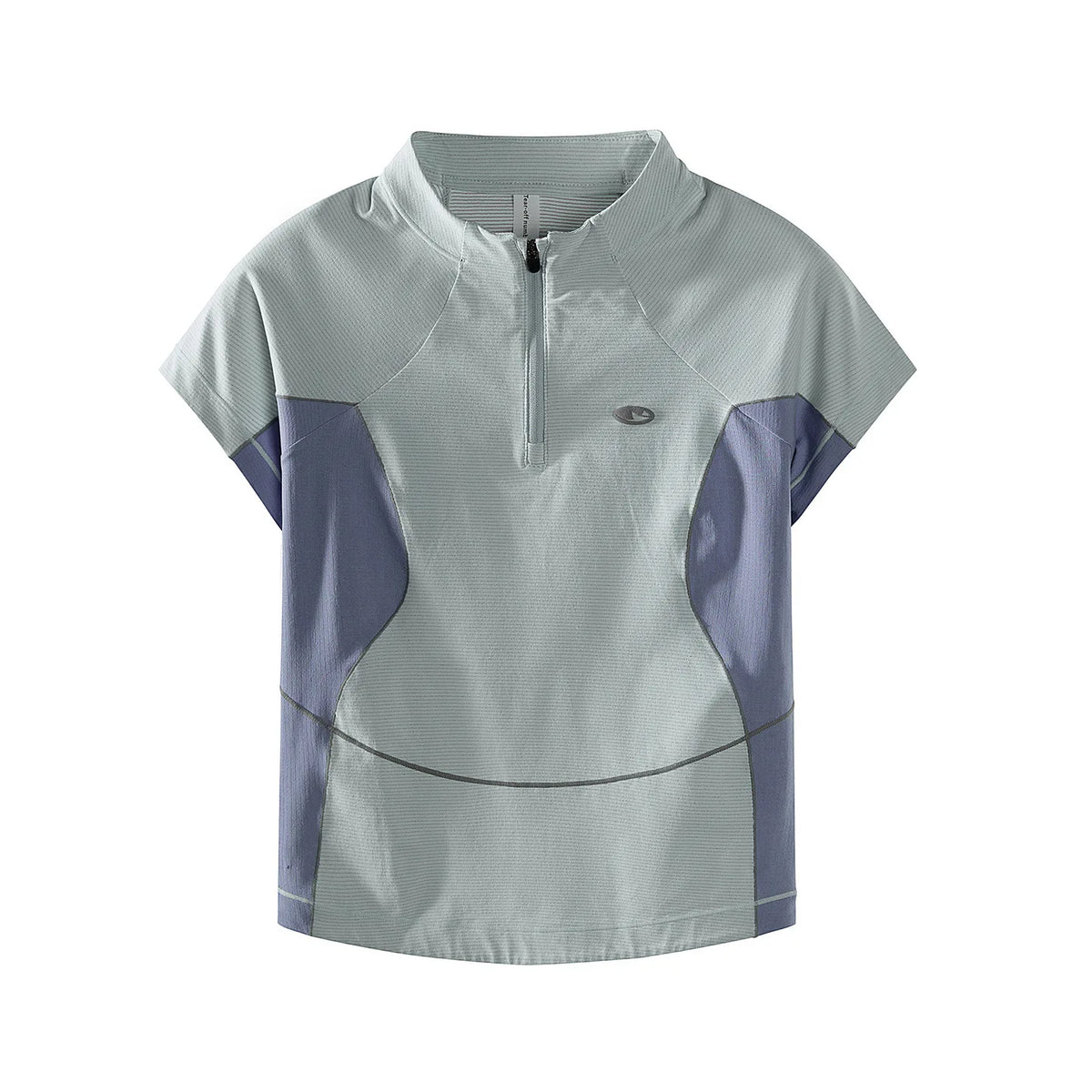 Spring Summer Sweet Girl Semi Zip Outdoor Sport Short T Shirt Women Quick Dry Slim Fit Fitness Running T-shirt Top