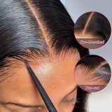 30 40 Inch 13x4 13x6 HD Transparent Bone Straight Lace Front Wigs 4x4