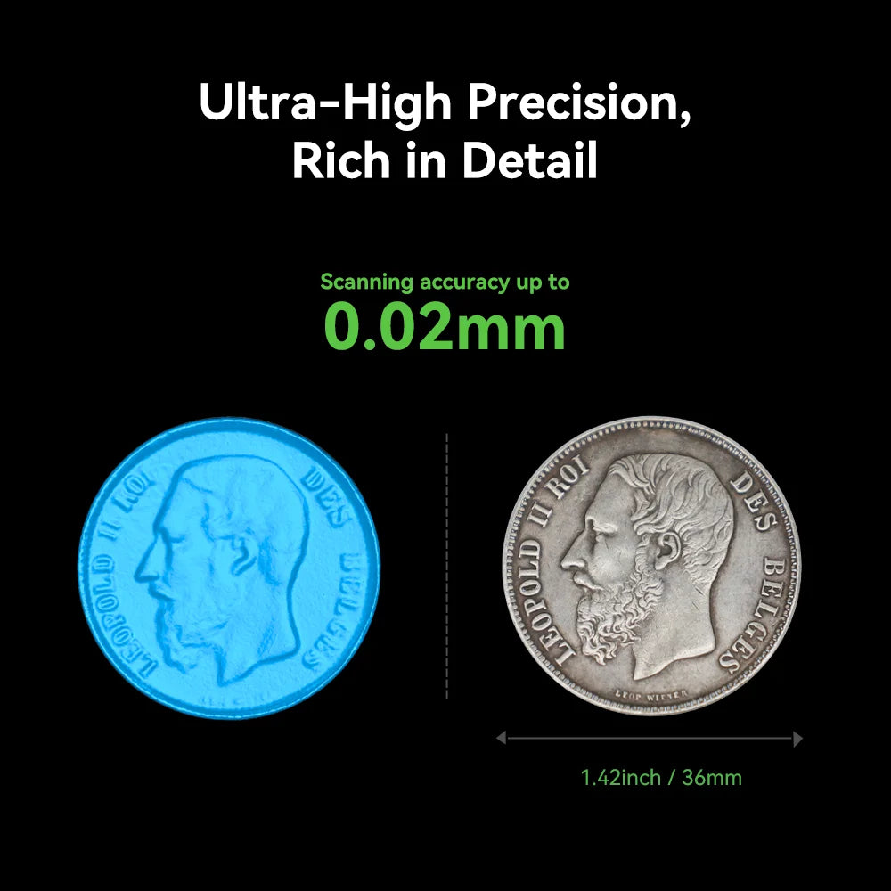 Creality CR-Scan Otter 3D Scanner 0.02mm Accuracy Black objects scanning available Four-lens Stereo Vision 3d scanner