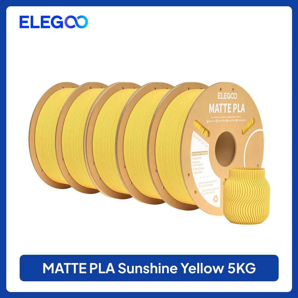 ELEGOO 4KG/5KG/10KG 1.75mm Matte PLA Filament