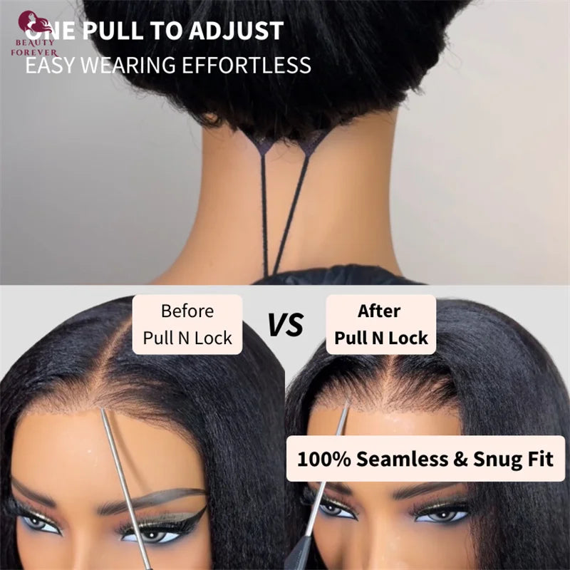 Beautyforever 3D Body Wave Bye-Bye Knots Glueless Wig Human Hair Ready to Wear Lace Front Wig 100% Raw Human Hair Wig Drawstring