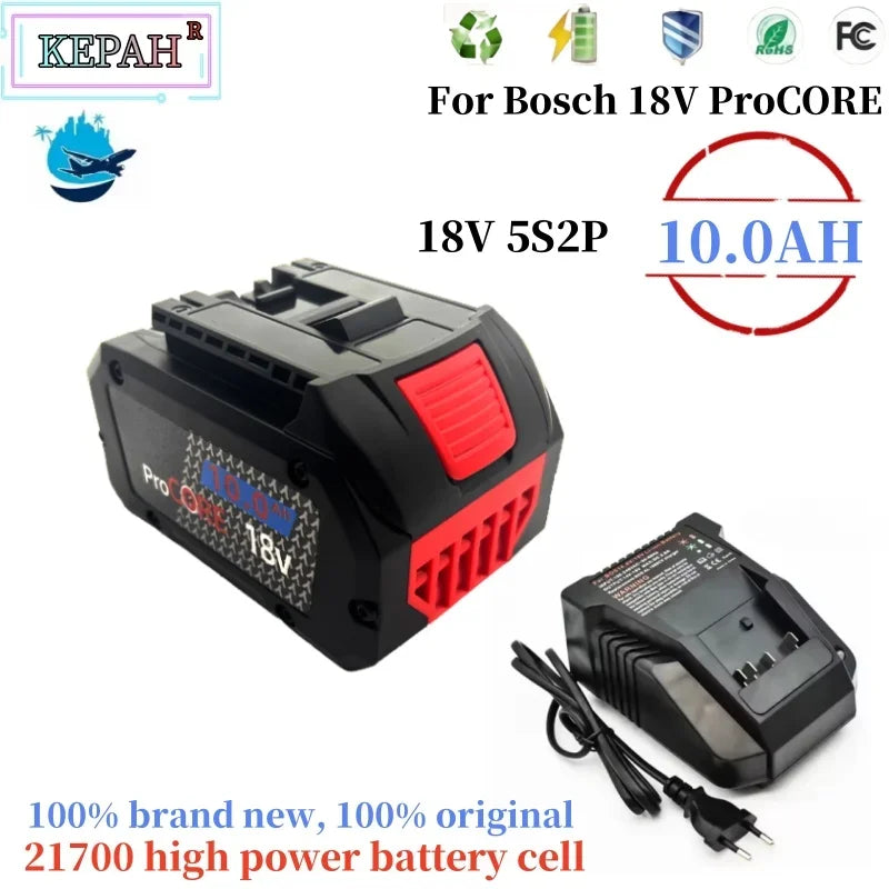 21700 ProCORE 18V Premium Series Replacement Battery 21700 Cell Compatible with BAT609 BAT618 GBA18V10.0Ah for Power Tools