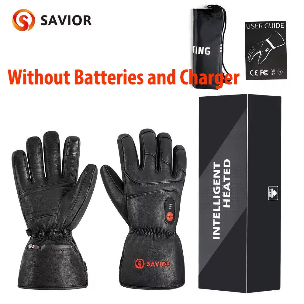 Savoir Heat Skiing Gloves Riding Skiing Fishing Hunting Outdoor Sports Rechargeable Electric Heated Gloves Winter Warmer Battery