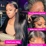 Straight Human Hair Wigs 13X6 Hd Lace Frontal Wig 30 40 Inch 13X4