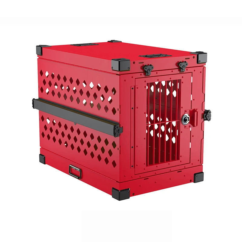 Customizable Kennel Crate Quality Assurance Aluminum Heavy-duty Folding Pet Cage Stackable Commercial Dog