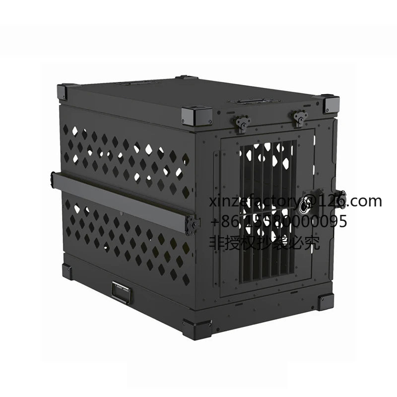 Customizable Kennel Crate Quality Assurance Aluminum Heavy-duty Folding Pet Cage Stackable Commercial Dog