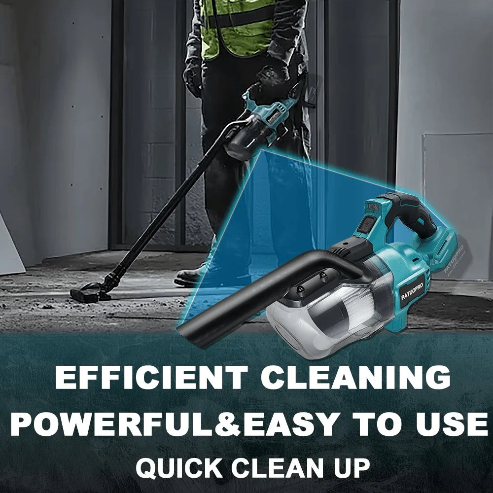 PATUOPRO Cordless Electric Vacuum Cleaner Car Pet Hair Carpet Clean Machine Dust Cleaning Power Tool For Makita 18V Battery