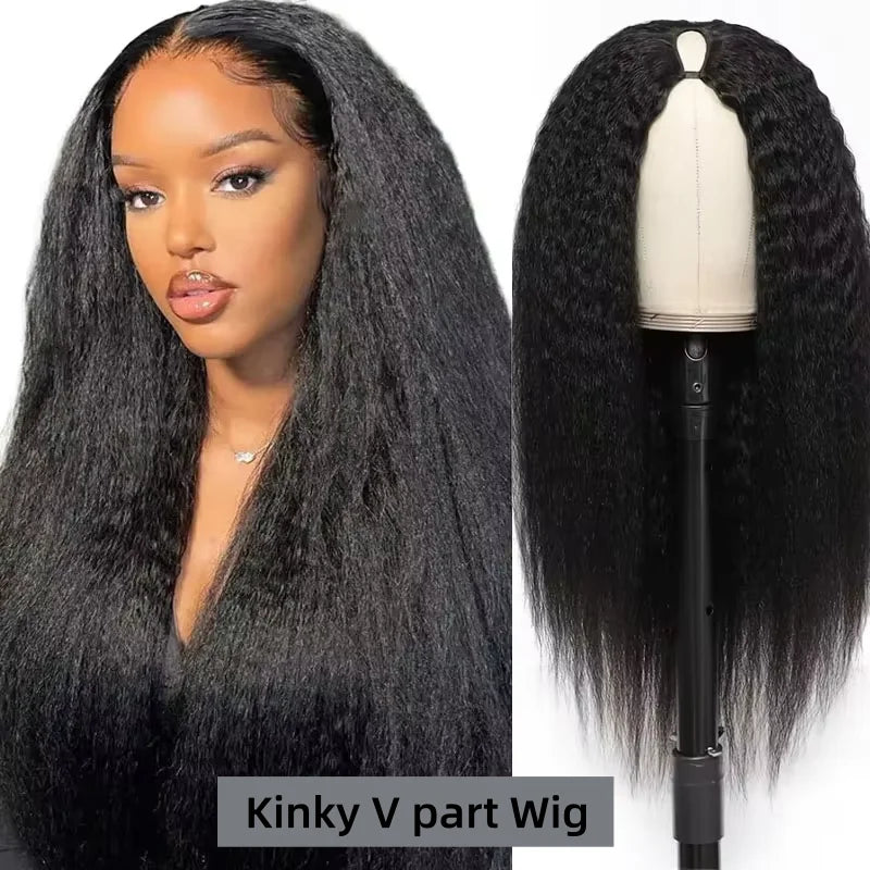 40 Inch Invisi Strap 360 Full Lace Glueless Wig Invisible Drawstring Frontal Wig Kinky Straight Lace Front Human Hair Vpart Wigs