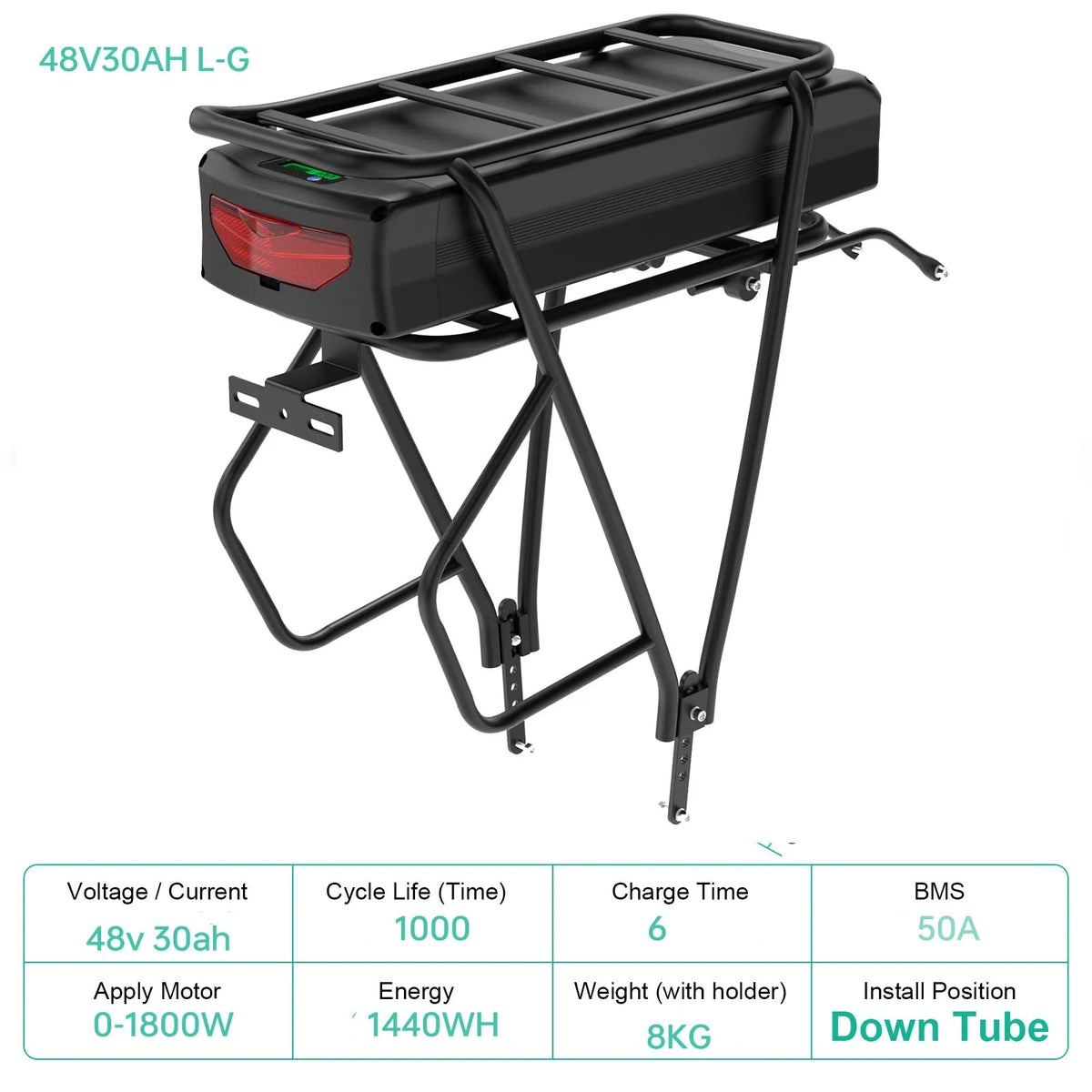 48V 30AH Electric Bike Battery 21700 Cells 60V 52V 48V Bikes Downtube Polly L-G 72V 15AH Scooter E-Bike Battery Pack for 0-2000W