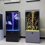 All-in-One AquariumWholesale New Design Large Luxury Square Goldfish Aquarium Square Glass Fish Tank For Living Room Wall Floor