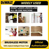 Dewalt 16Lines Rechargeable Professional Meter Laser Level 3 Sides*360 Degree Vertical Horizontal Green Light For Dewalt  20V