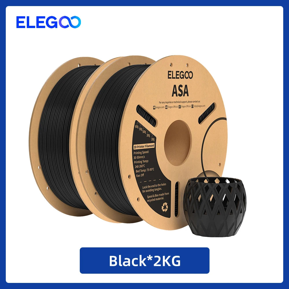 ELEGOO ASA Filament 1.75mm 1KG 3D Printer Filament perfect ASA Elegoo Filament for 3D Printer