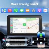 Pionray Wireless CarPlay Screen for Car 7" HD Portable Stereo Touchscreen CarPlay & Android Auto 1080P Full HD Screen Backup Cam
