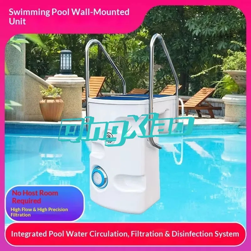 Wall Mounted Integrated Swimming Pool Filter Machine Water Circulation Purification Treatment With LED Lighting All In One