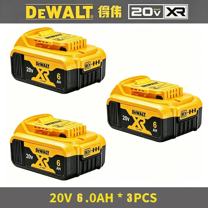 100% Original 20V 6.0Ah MAX Battery Power Tool Replacement For DeWalt DCB184 DCB181 DCB182 DCB200 20V 5A 6A 18Volt 20v Battery.