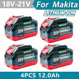 21V 6/9/12AH For Makita 18V Battery Power Tools Li-ion Replacement LXT BL1850 BL1860 DDF487 for 18V Screwdriver with BMS