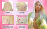 HD Transparent Honey Blonde Wig 30 40 Inch Colored 613 Lace Frontal Wig