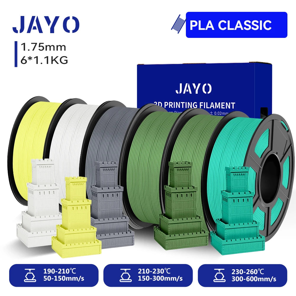JAYO 3D PETG/ High Speed Matte PETG / PLA Classic Printer Filament 1.75mm 3D Printer Filament 6.6KG Neatly Wound PETG for 3D
