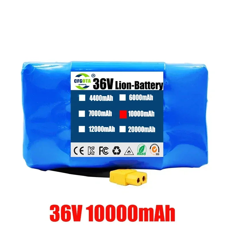 36V 7Ah Battery Hoverboard Rechargeable Li-ion Battery Pack Li-ion Cell for Electric Self Balance Scooter Hoverboard Unicycle