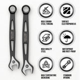 1 Set Ratcheting Wrench Set,Combination Ended Spanner kits, Chrome Vanadium Steel Hand Tools Socket Key Ratchet Wrench set
