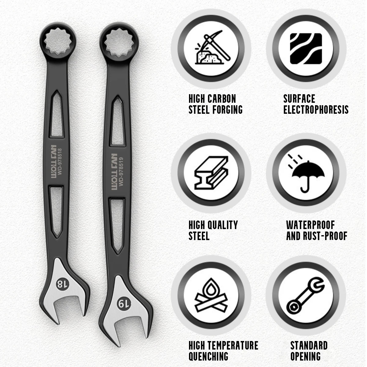 1 Set Ratcheting Wrench Set,Combination Ended Spanner kits, Chrome Vanadium Steel Hand Tools Socket Key Ratchet Wrench set