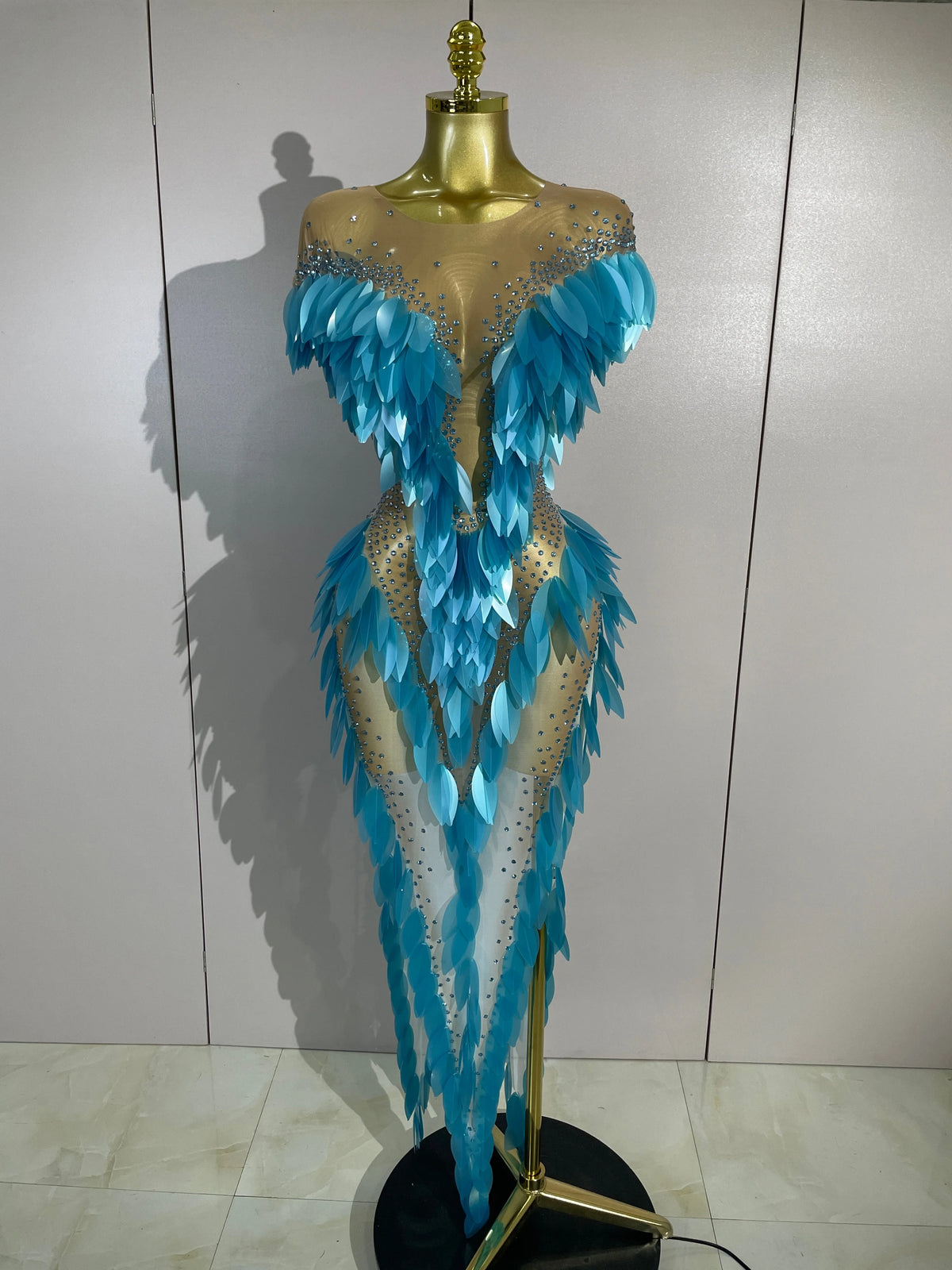 2026 Elegant Pearl Transparent Mesh Long Dress Women Evening Party Birthday Wedding Gown Red Carpet Celebrity Sexy Stage Outfit